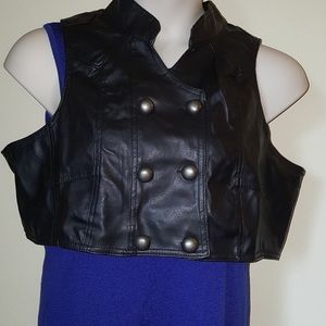 Faux Leather Vest